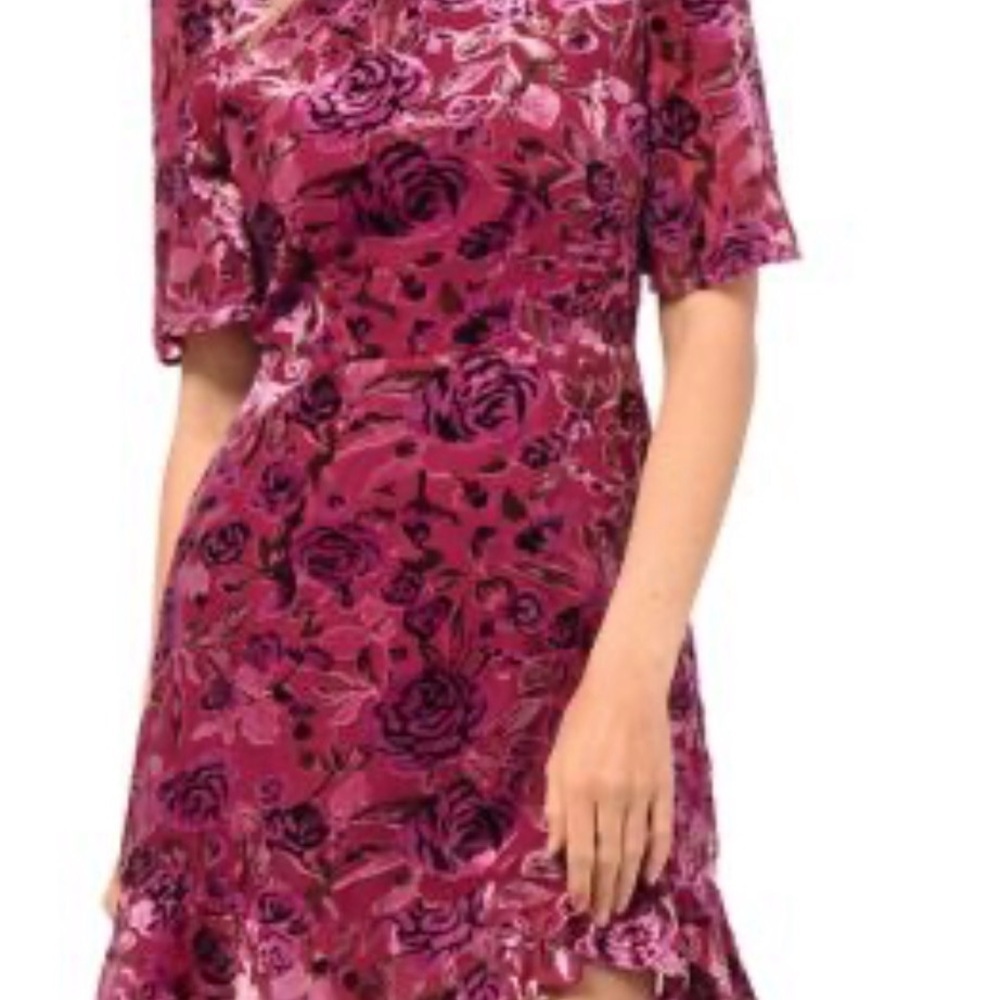 Adelyn Rae Magenta Floral Mini Dress